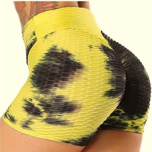 SEASUM Workout Booty Butt Lifting high waist yoga shorts size medium NWOT